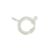 Fermoir à ressort 9 mm - Placage argent fin x1