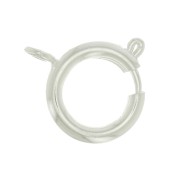 Fermoir à ressort 14 mm - Placage argent fin x1