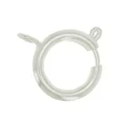 Fermoir à ressort 14 mm - Placage argent fin x1