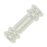 Perles tubes travaillées 9x3.5 mm - Placage argent finx5