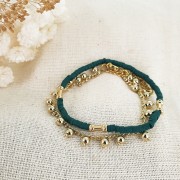 Perles tubes travaillées 9x3.5 mm - Placage argent finx5