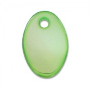 Ovales en Nacre 15x10 mm Vert x10