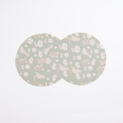 Emballage berlingot en carton - motif oiseaux 8.3x8.3x3.5 cm - Lichen - Blanc x1