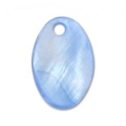 Ovales en Nacre 15x10 mm Bleu  x10