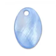 Ovales en Nacre 15x10 mm Bleu  x10