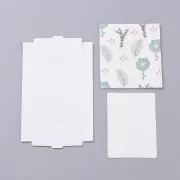 Boite à monter en carton et son étiquette pour bijoux - motif floral 7x5.4x1 cm x1