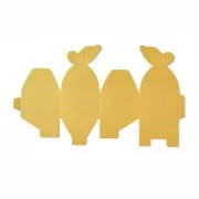 Boîte cadeau papillon à monter soi-même 6x6x4 cm - Orange pailleté x5