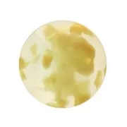 Cabochon rond en acétate 18 mm - Ecaille de tortue - Lichen - Doré x1