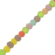 Perles rondelles facettées - rondes aplaties -2x1.5 mm - Multicolore vif x33cm|raw }}