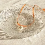 Perles Rondes facettées 3 mm pierre gemme  Agate teintée - Sable x37cm