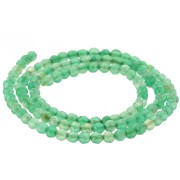 Perles Rondes facettées 3 mm pierre gemme  Agate teintée - Vert  x37cm|raw }}