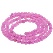 Perles Rondes facettées 3 mm pierre gemme  Agate teintée - Magenta x36cm|raw }}