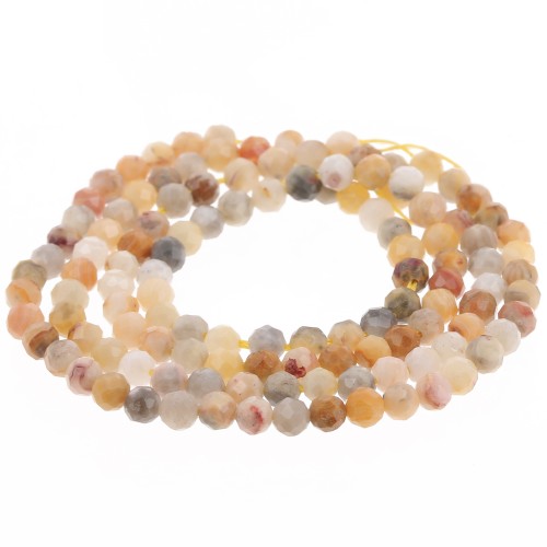 Perles Rondes facettées 3mm pierre gemme - Agate Crazy x38cm