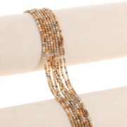 Perles Rondes facettées 2 mm pierre gemme - Agate Crazy x38cm