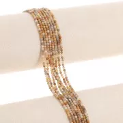 Perles Rondes facettées 2 mm pierre gemme - Agate Crazy x38cm