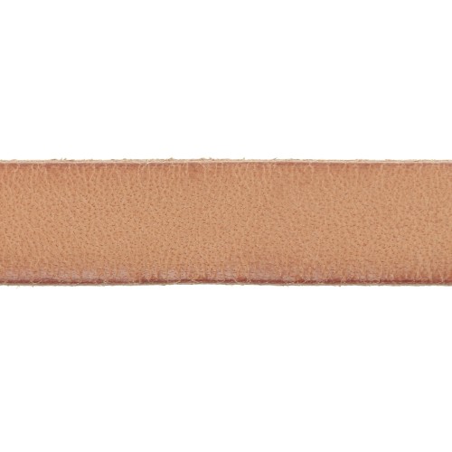 Lacet cuir 10 mm Naturel x30cm