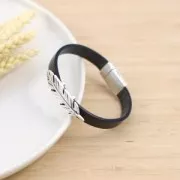 Lacet cuir 10 mm Gris x30cm