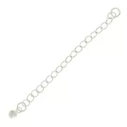 Chainette d'extension boule maille Forçat 60x2.75 mm en Argent 925 x20