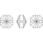 Trèfle PureCrystal 5752 8 mm - Jet x1