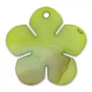 Sequin Pendentif Nacre fleur 29 mm Vert/Olive x1