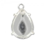 Serti griffe pendentif pour cabochon PureCrystal 4320 18x13 mm - Argenté x1