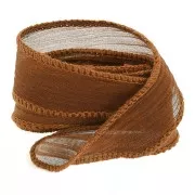 Ruban de soie 10 mm - Sepia x85cm