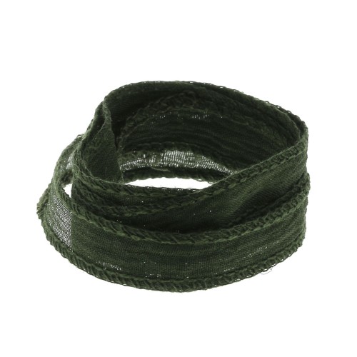 Ruban de soie 10 mm - Kaki x85cm