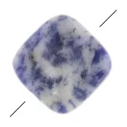 Perle facettée carrée 12 mm en pierre gemme - Sodalite x1