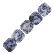 Perle facettée carrée 12 mm en pierre gemme - Sodalite x1