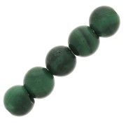 Perles rondes 3 mm pierre gemme - Malachite x25