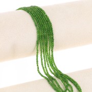 Perles rondes 2 mm pierre gemme  - Jade verte x40cm