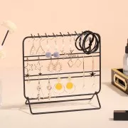 Porte bijoux - présentoir à bijoux 20x21 cm en métal - Noir x1