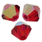 Perles toupies Preciosa - Rondelle Bead 4 mm - Light Siam AB x30