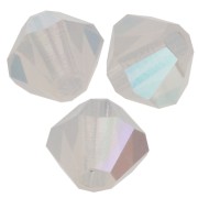 Perles toupies Preciosa - Rondelle Bead 4 mm - White Opal AB x30