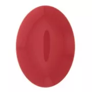 Cabochon ovale en résine opaque 25x18 mm - Rouge clair x1