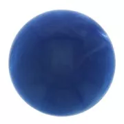 Cabochon rond 14 mm en résine opaque - Bleu royal marbré x1