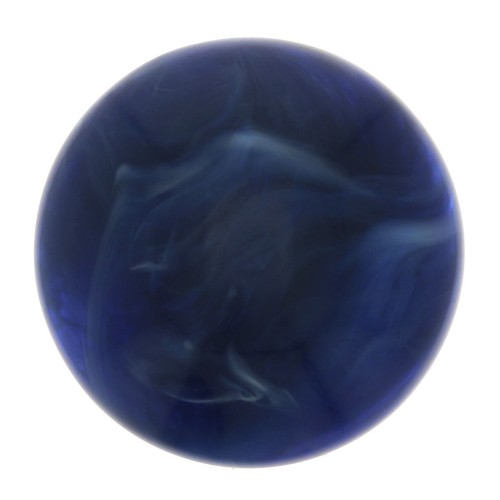 Cabochon rond en résine opaque 14 mm - Bleu marine marbré x1