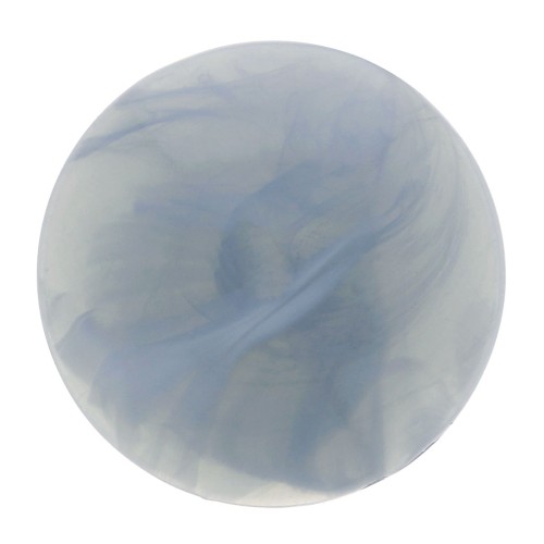 Cabochon rond en résine 14 mm - Bleu gris marbré x1