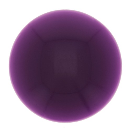 Cabochon rond 14 mm en résine opaque - Prune x1