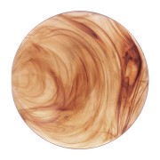 Cabochon rond 14 mm en résine transparente - Transparent marbré marron x1