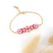 Miyuki Delica 11/0 DB1338 - Dyed Silver lined Rose x8g