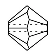 Perles toupies Preciosa - Rondelle Bead 4 mm - Jet x30