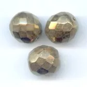 Facettes 12 mm Gold Bronze x5