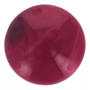 Cabochon rond 18 mm en résine opaque - Rouge marbré x1