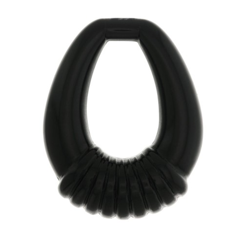 Pendentif goutte évidée et travaillée en résine opaque 30x24 mm - Noir x1