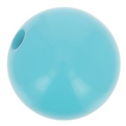 Perle en résine opaque 10 mm Turquoise  x1