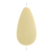Perle poire en résine opaque 26x14 mm - Ecru x1