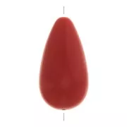 Perle poire en résine opaque 26x14 mm - Terre cuite x1