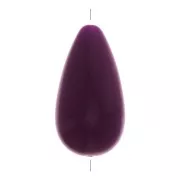 Perle poire en résine opaque 26x14 mm - Prune x1