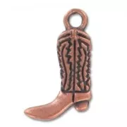 Breloque santiag 19 mm cuivré vieilli x1